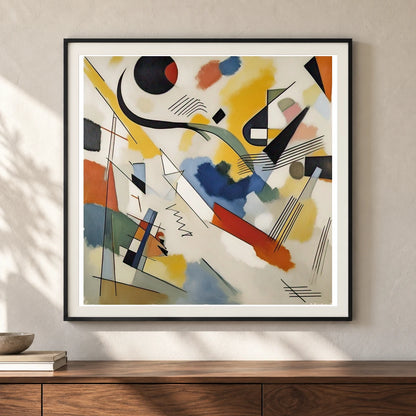 On White Ii By Wassily Kandinsky II shown in a styled interior