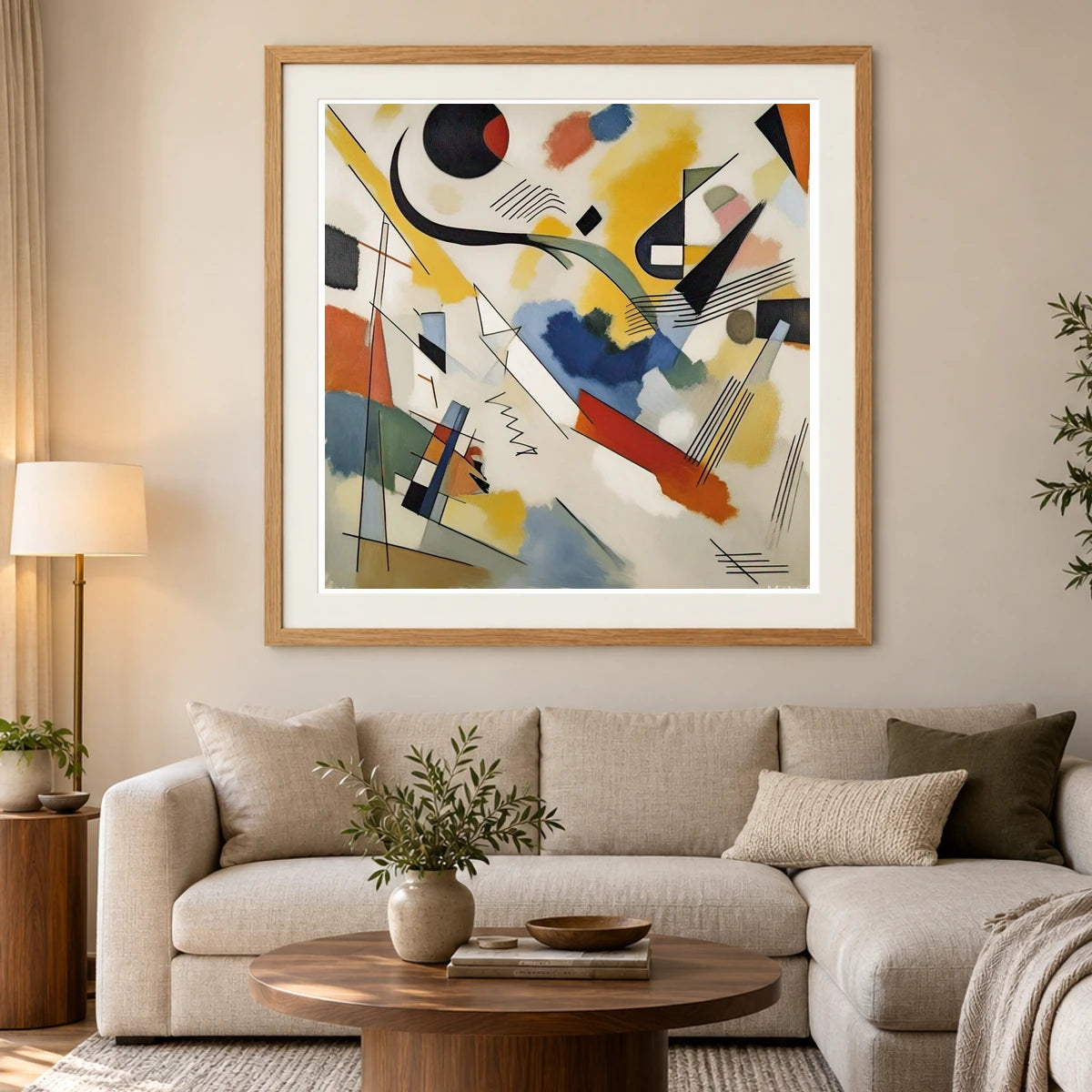 On White Ii By Wassily Kandinsky II abstract art print by SaamCrafts