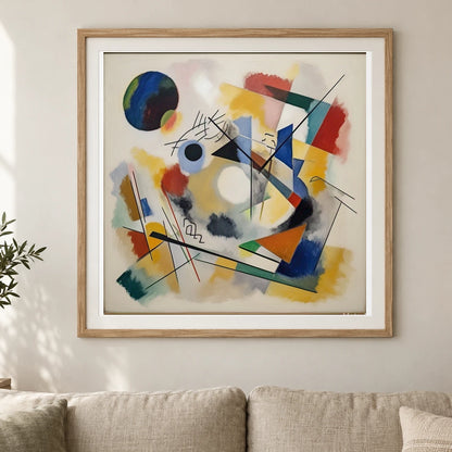 On White Ii By Wassily Kandinsky III shown in a styled interior