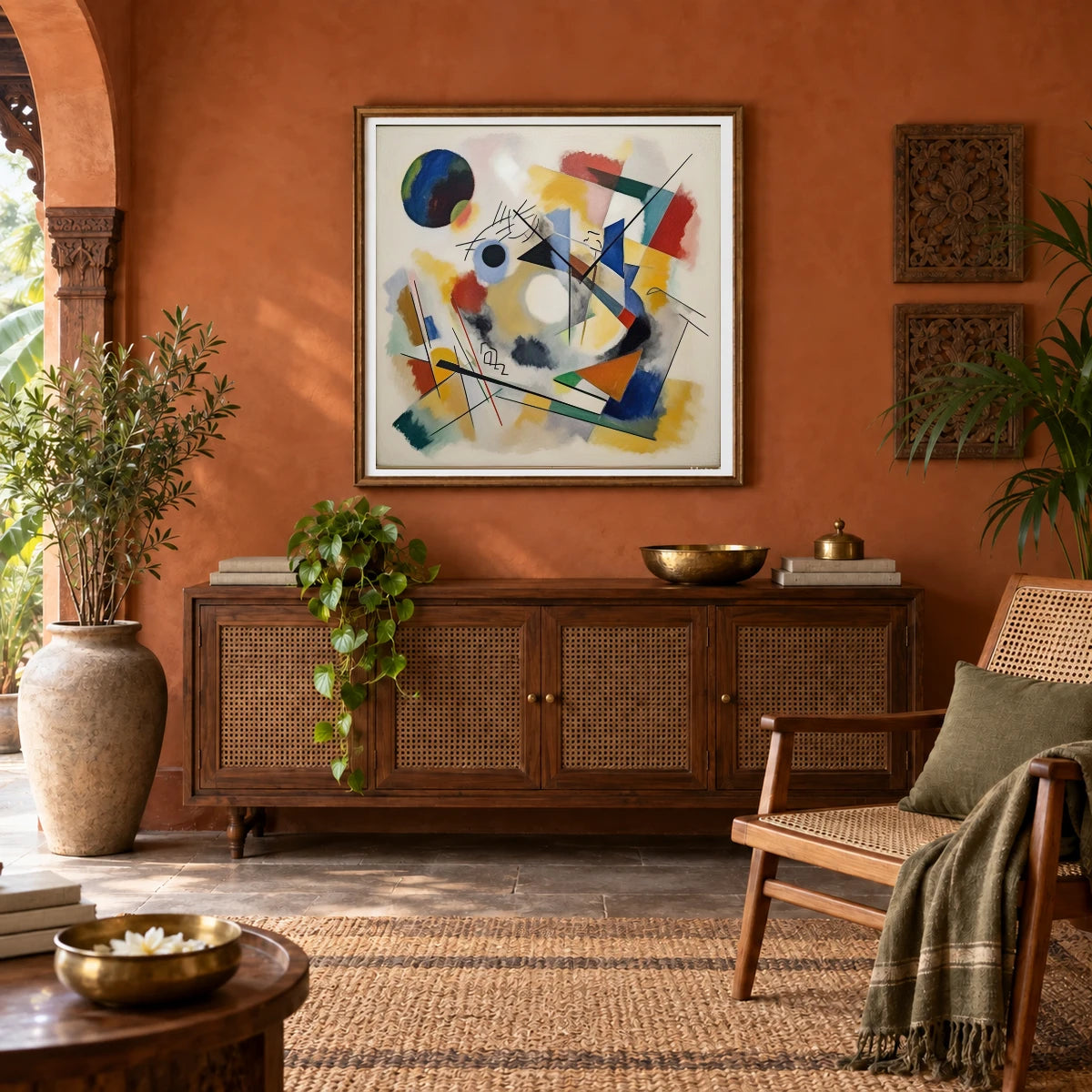 On White Ii By Wassily Kandinsky III abstract art print by SaamCrafts