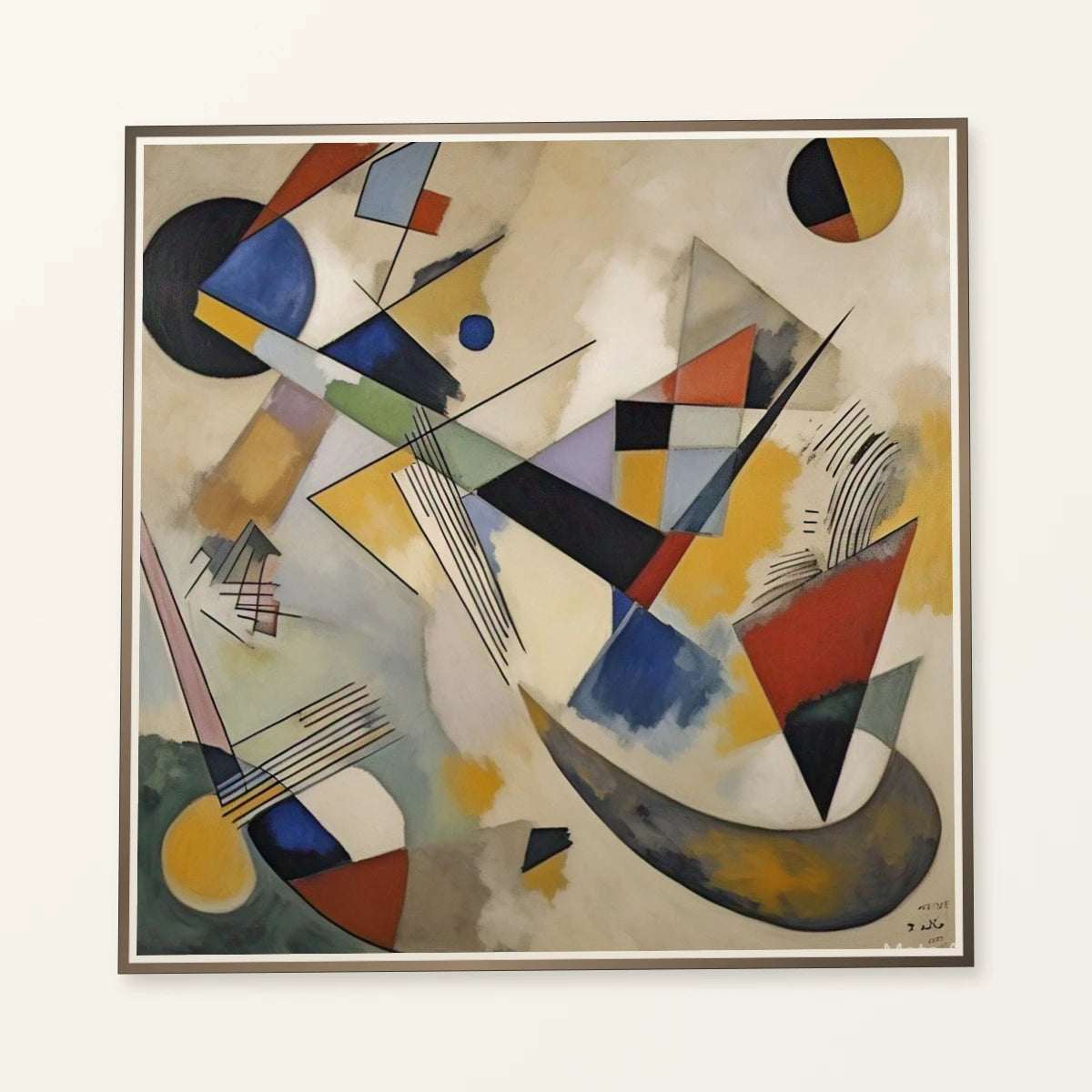 On White Ii By Wassily Kandinsky IV abstract art print by SaamCrafts