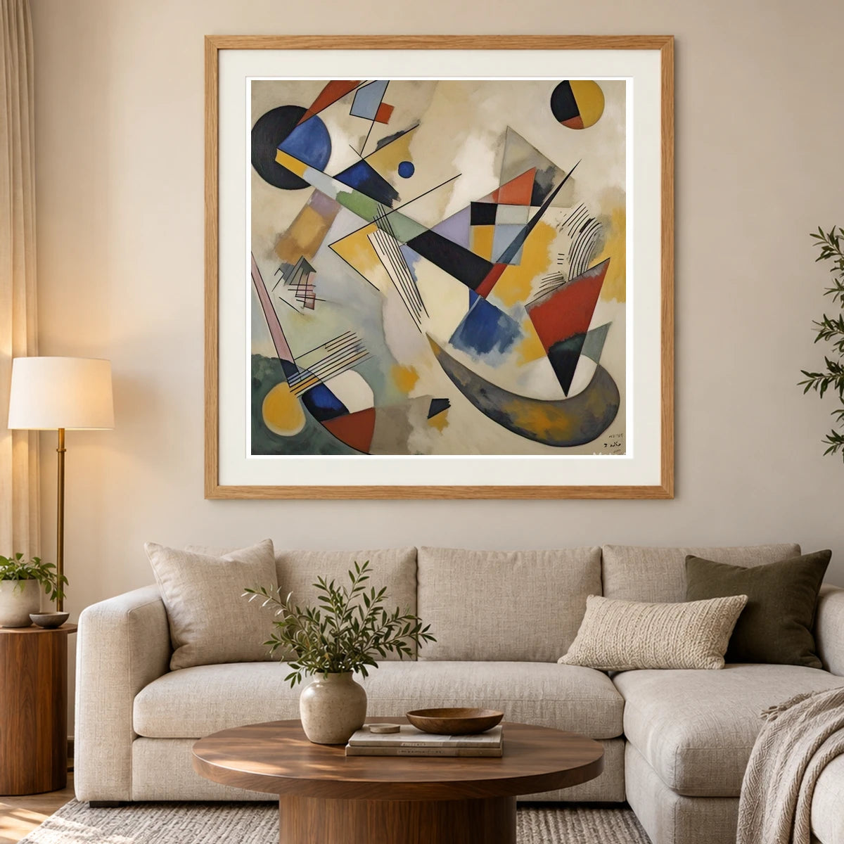 On White Ii By Wassily Kandinsky IV abstract art print by SaamCrafts