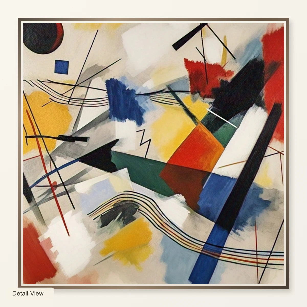 On White Ii By Wassily Kandinsky V artwork detail view