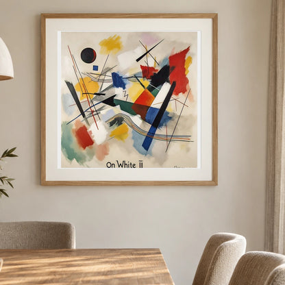On White Ii By Wassily Kandinsky V shown in a styled interior