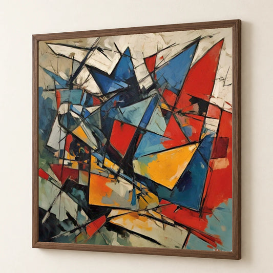 Shattered Prism Abstract Expressionist Painting With Large abstract art print by SaamCrafts