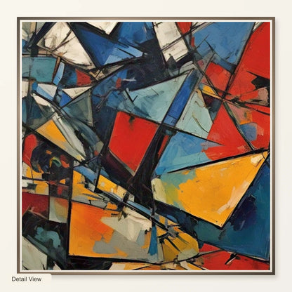 Shattered Prism Abstract Expressionist Painting With Large artwork detail view