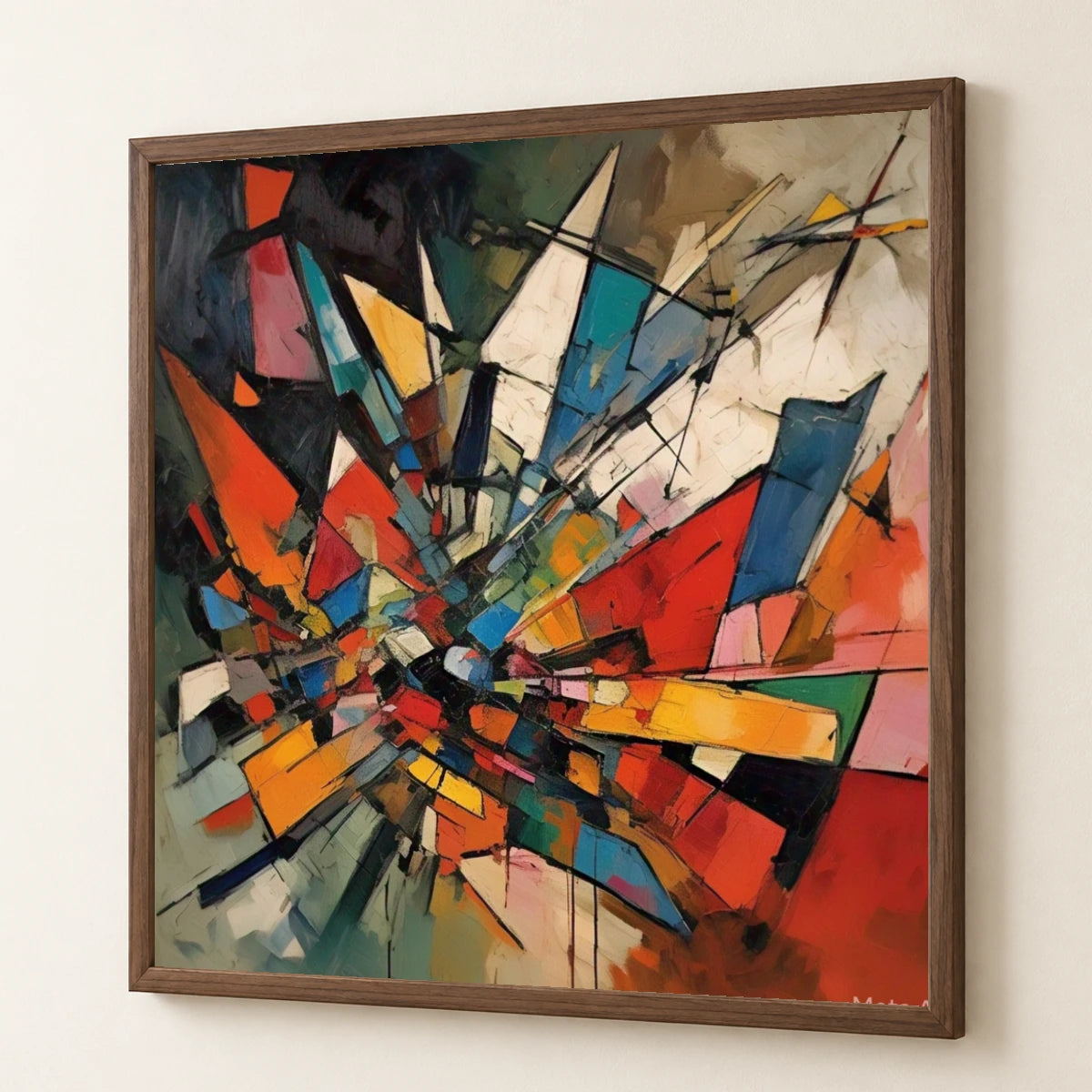 Shattered Prism Abstract Expressionist Painting With Large II abstract art print by SaamCrafts