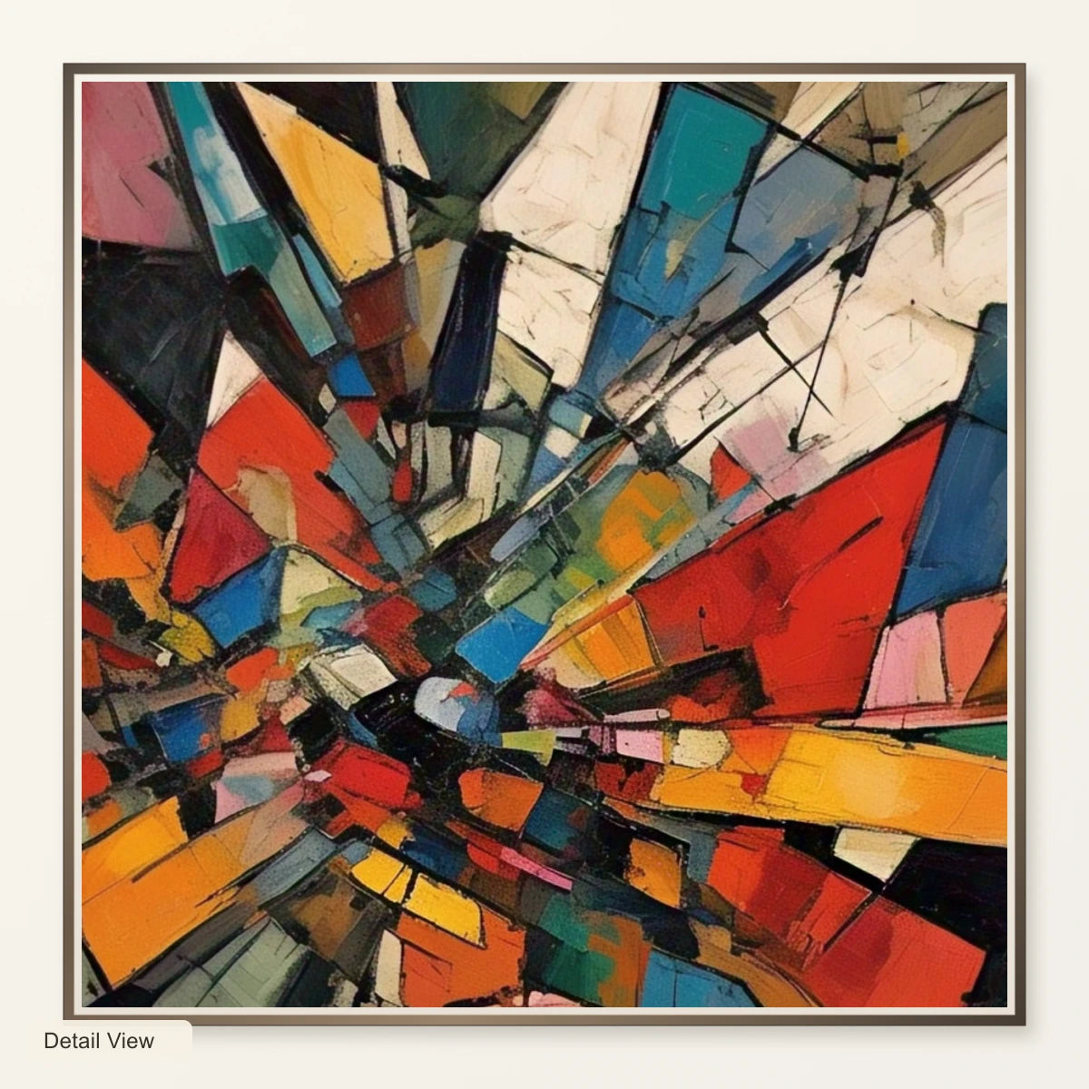 Shattered Prism Abstract Expressionist Painting With Large II artwork detail view