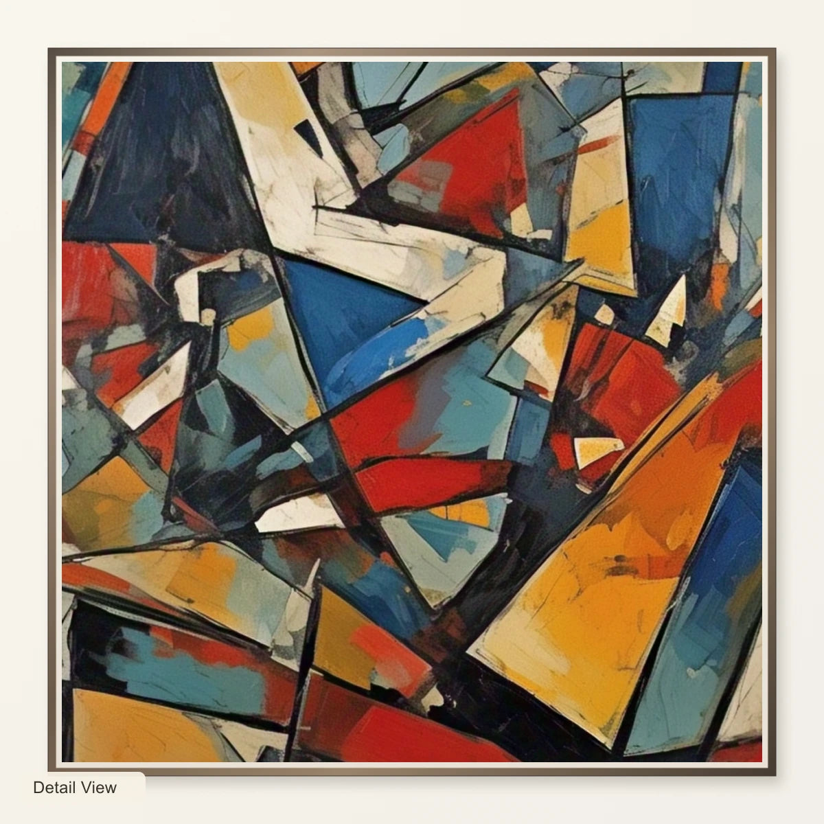 Shattered Prism Abstract Expressionist Painting With Large III artwork detail view