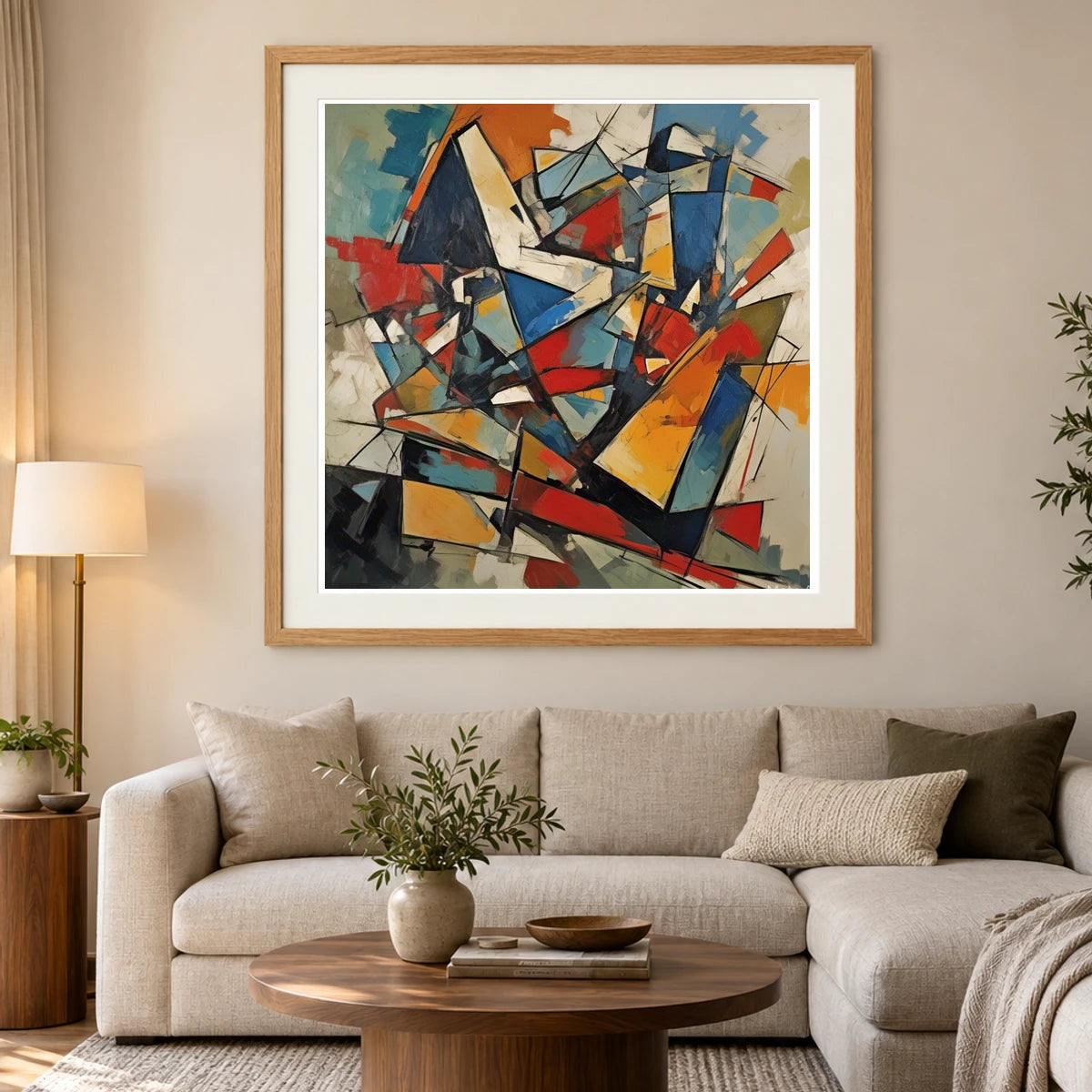 Shattered Prism Abstract Expressionist Painting With Large III abstract art print by SaamCrafts