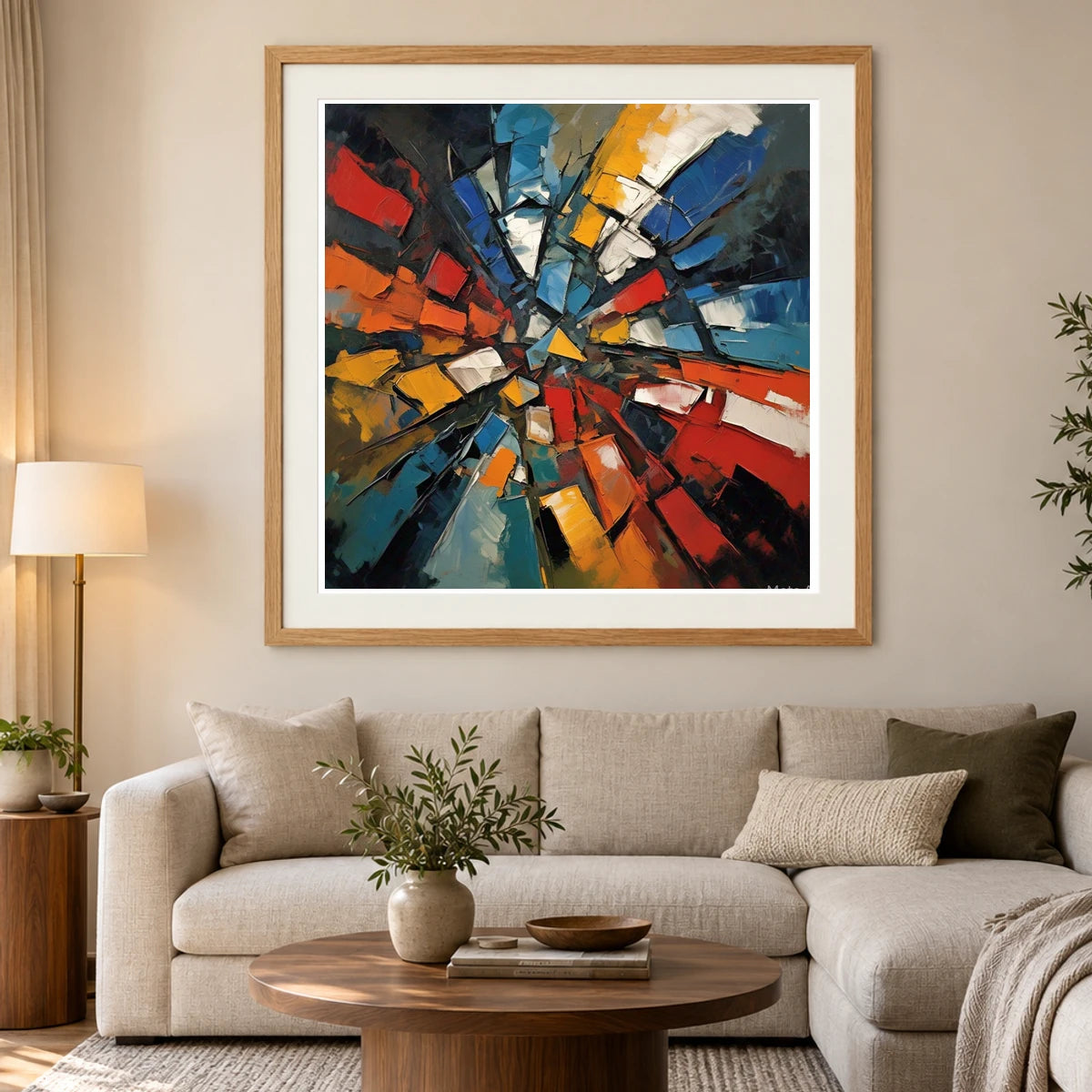 Shattered Prism Abstract Expressionist Painting With Large IV abstract art print by SaamCrafts