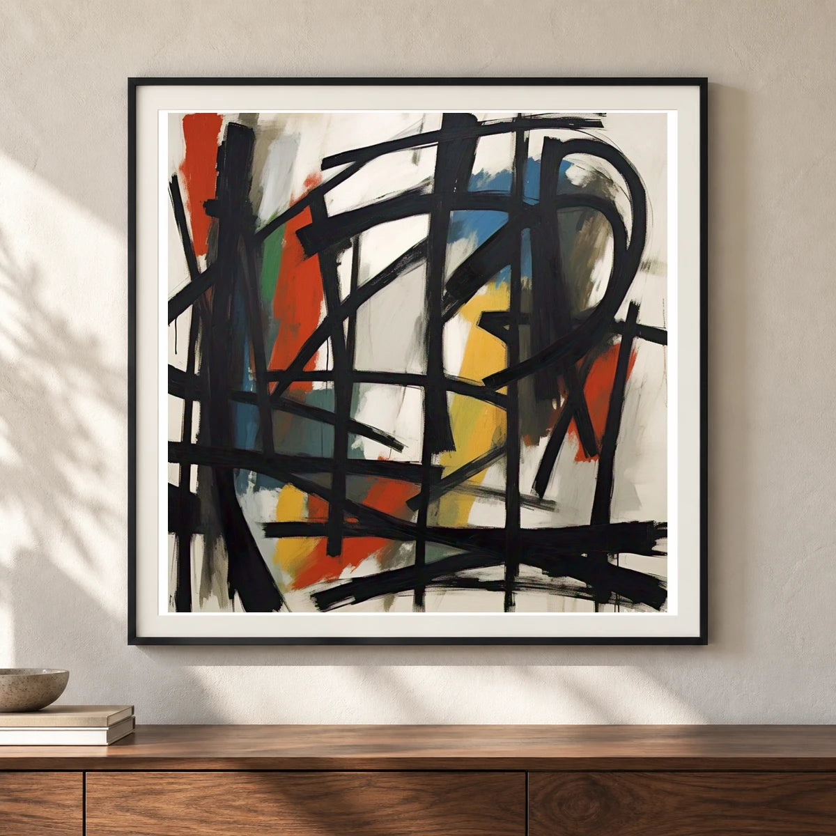 Study For Mahoning 1956 A Dynamic Piece shown in a styled interior