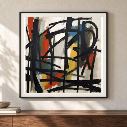 Study For Mahoning 1956 A Dynamic Piece shown in a styled interior