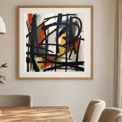 Study For Mahoning 1956 A Dynamic Piece shown in a styled interior