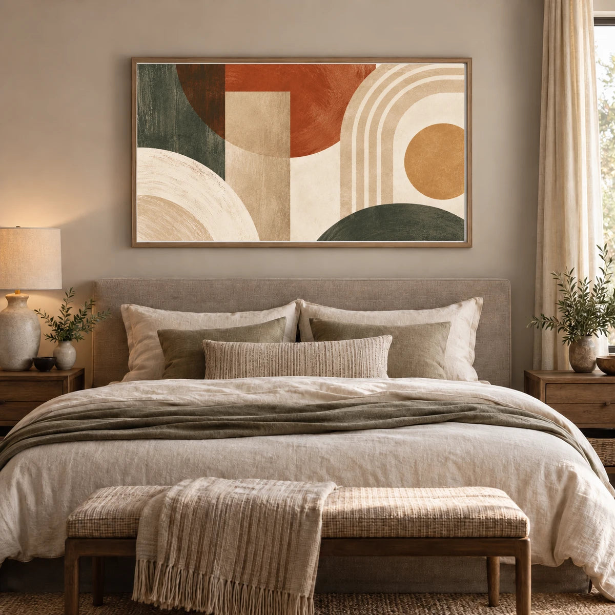 Boho Geometry shown in a styled interior