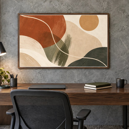 Boho Geometry II shown in a styled interior