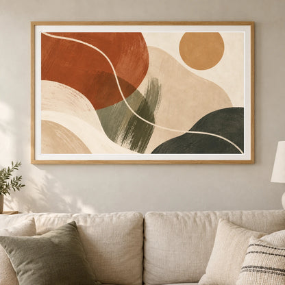 Boho Geometry II shown in a styled interior