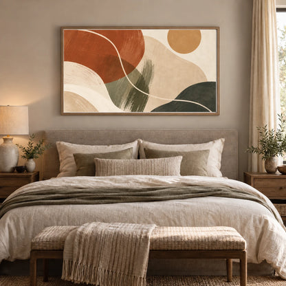 Boho Geometry II shown in a styled interior