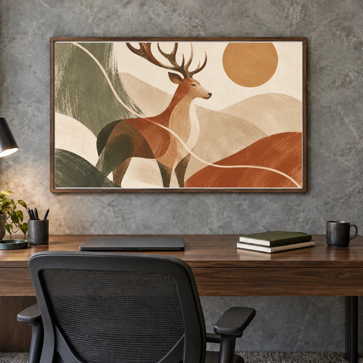 Mountain Deer shown in a styled interior