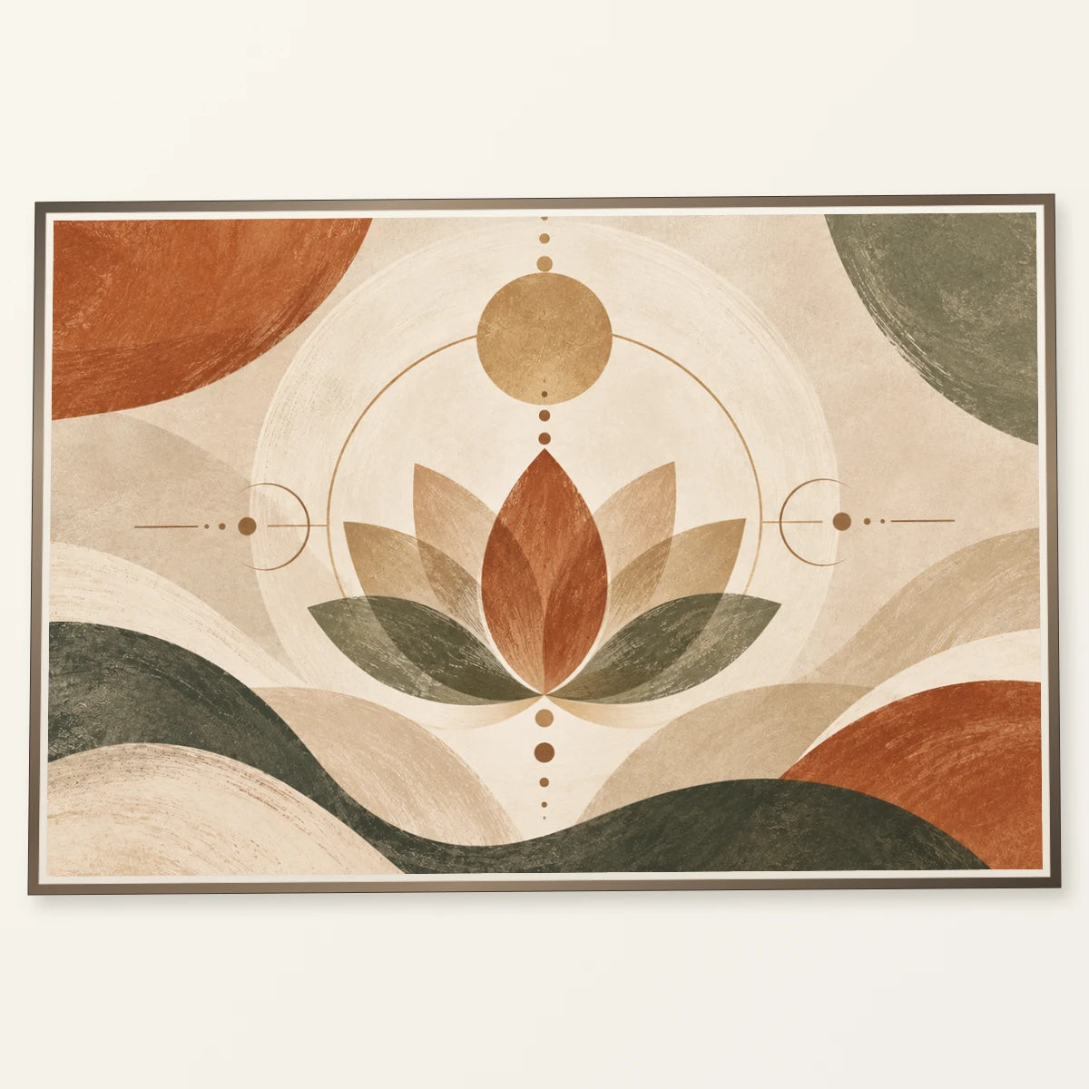 Vastu Lotus boho art print by SaamCrafts