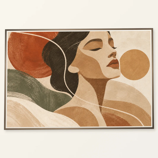 Women Potraits boho art print by SaamCrafts