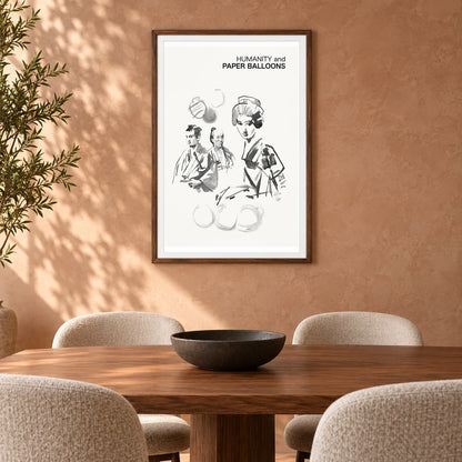 Humanity And Paper Balloons — Modern & Contemporary shown in a styled interior