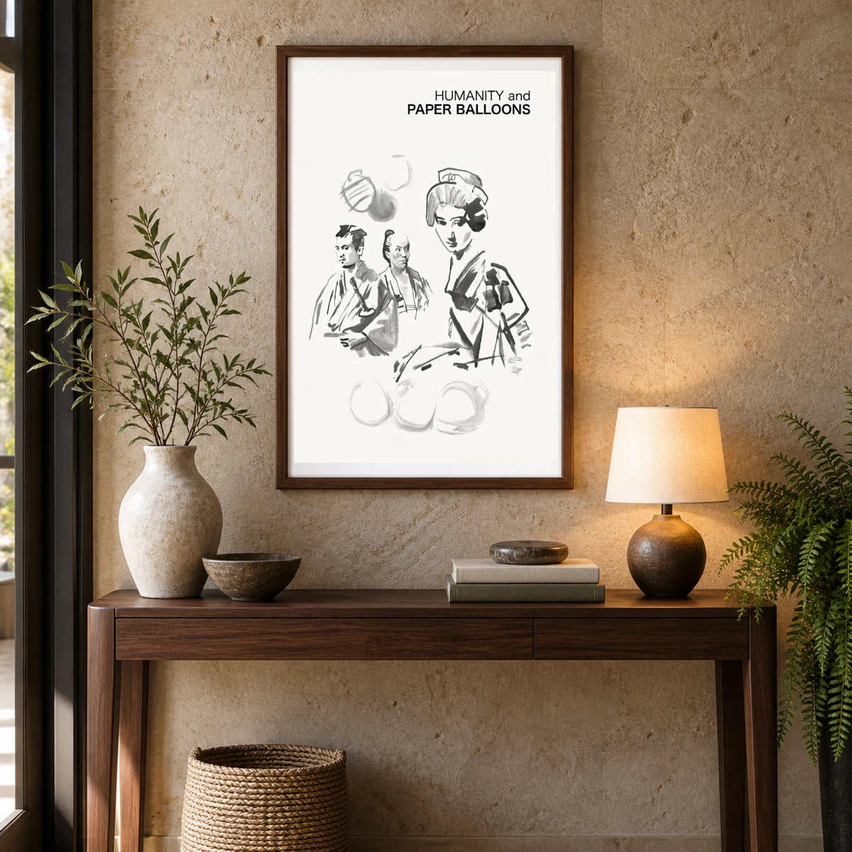 Humanity And Paper Balloons — Modern & Contemporary shown in a styled interior