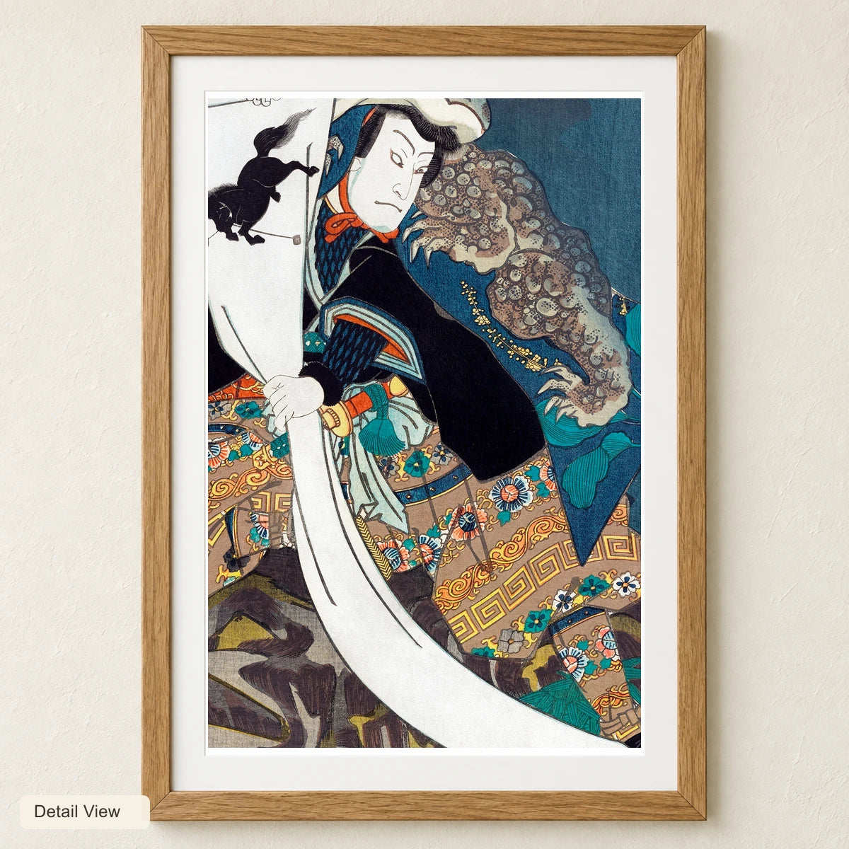 Actor Nakamura Shikan Iv As Shōgun Tarō Yoshikado (1862) By Utagawa Kunisada — Japanese Ukiyo-e artwork detail view