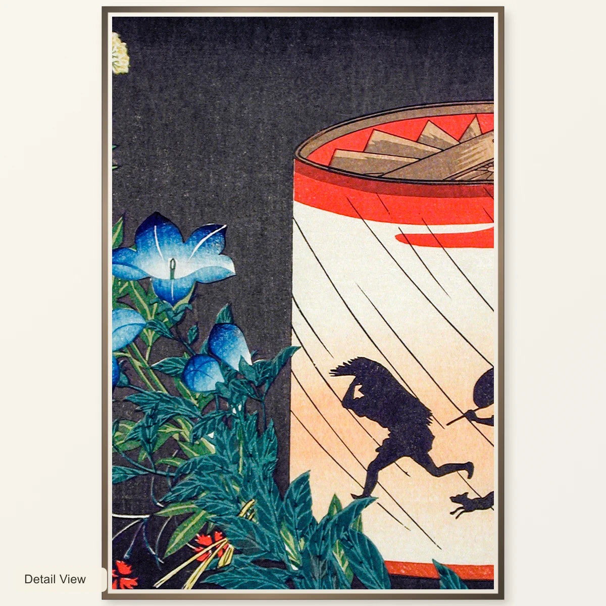 Bellflower And Lantern By Hiroaki Takahashi — Japanese Ukiyo-e artwork detail view