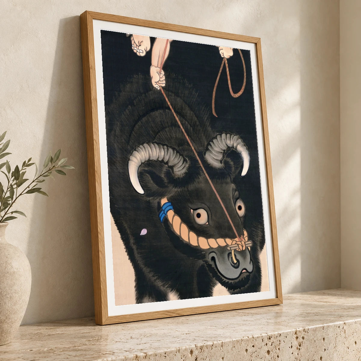 Boy On A Bull (19th Century) Painting By Ueda Kochu — Japanese Ukiyo-e japanese ukiyo-e print by SaamCrafts
