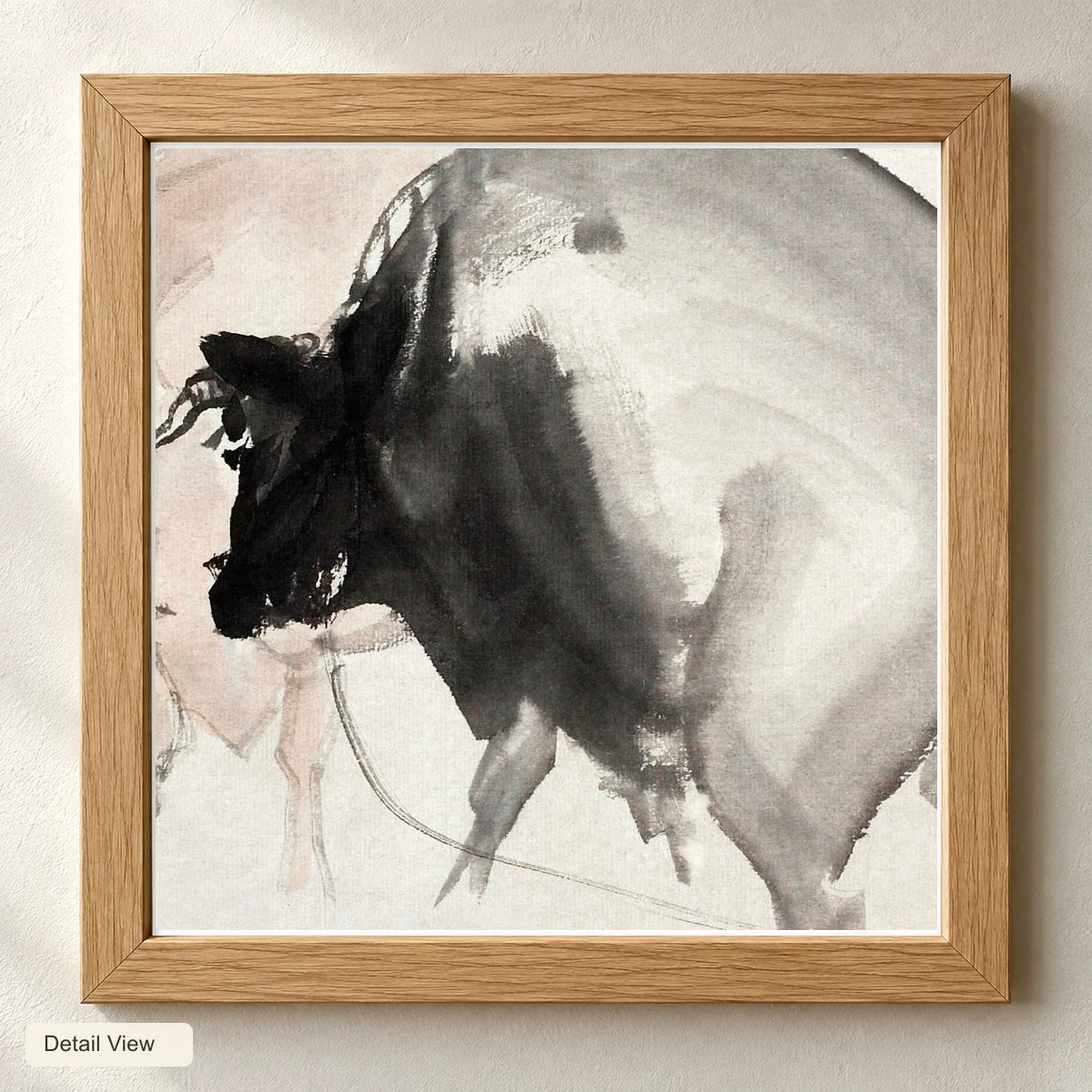 Bulls (1810) Vintage Japanese Painting By Maruyama Oju — Japanese Ukiyo-e artwork detail view