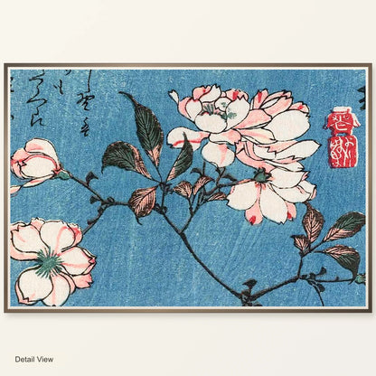Cherry Blossoms (1797–1858) Woodblock Print By Utagawa Hiroshige — Japanese Ukiyo-e artwork detail view