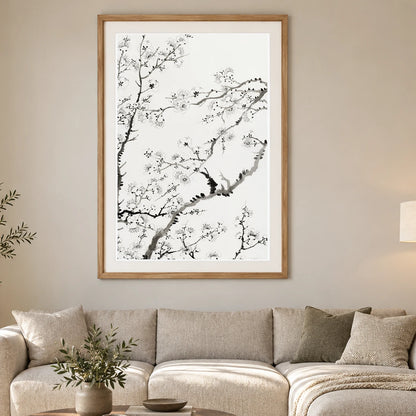 Chinese Cherry Blossom (1838) Vintage Painting By Rushan — Japanese Ukiyo-e japanese ukiyo-e print by SaamCrafts