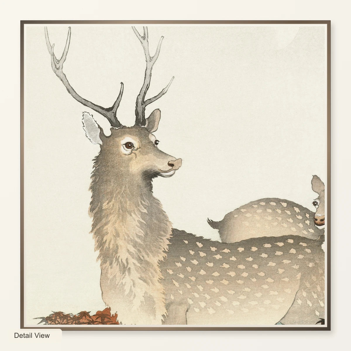 Couple Of Deers (1900 1930) By Ohara Koson — Japanese Ukiyo-e artwork detail view