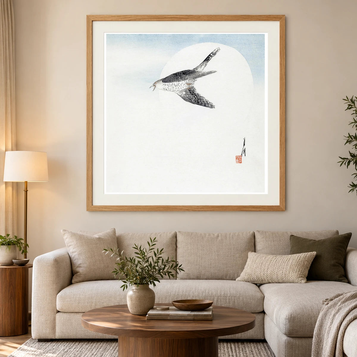 Cuckoo Flying At Full Moon (1900–1910) By Ogata Gekko — Japanese Ukiyo-e japanese ukiyo-e print by SaamCrafts