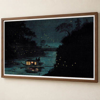 Fireflies At Ochanomizu By Kobayashi Kiyochika — Japanese Ukiyo-e japanese ukiyo-e print by SaamCrafts