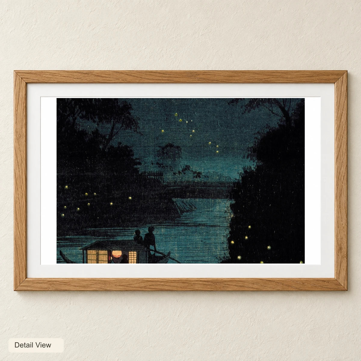 Fireflies At Ochanomizu By Kobayashi Kiyochika — Japanese Ukiyo-e artwork detail view