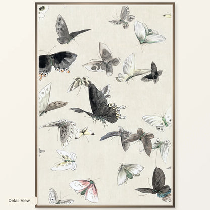 Hokusai S Butterflies And Moths — Japanese Ukiyo-e artwork detail view