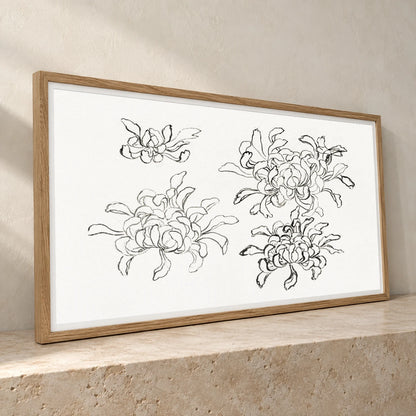 Hokusai S Chrysanthemum, Vintage Painting — Japanese Ukiyo-e japanese ukiyo-e print by SaamCrafts