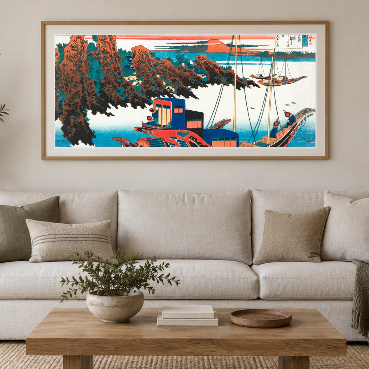 Hokusai S Poem By Chūnagon Yakamochi — Japanese Ukiyo-e japanese ukiyo-e print by SaamCrafts