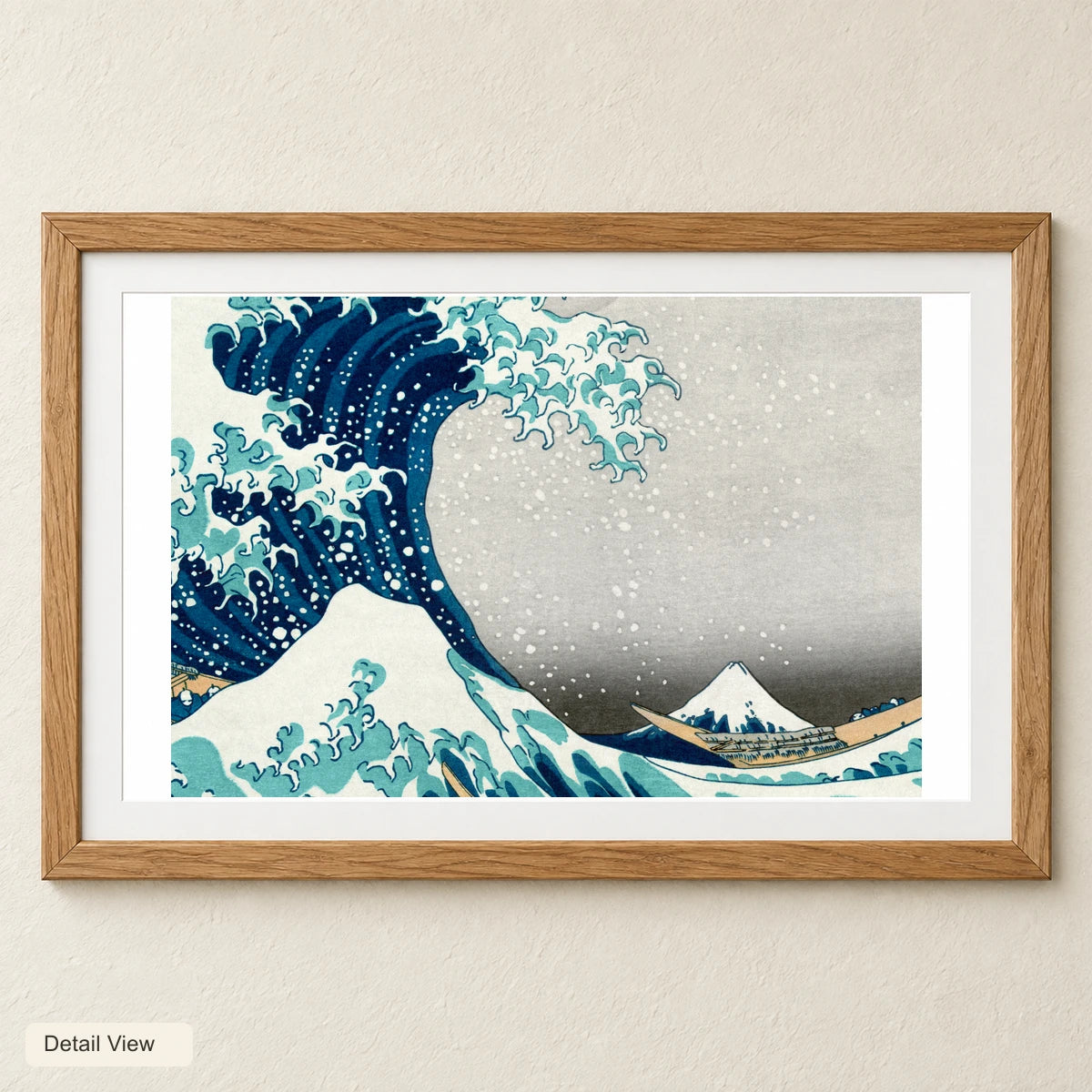 Hokusai S The Great Wave At Kanagawa — Japanese Ukiyo-e artwork detail view