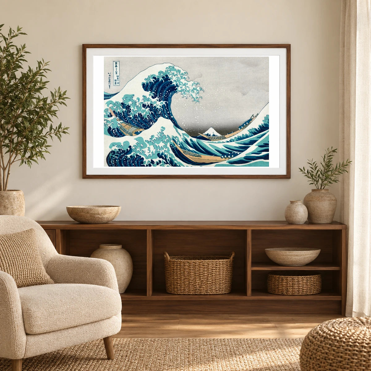 Hokusai S The Great Wave At Kanagawa — Japanese Ukiyo-e japanese ukiyo-e print by SaamCrafts