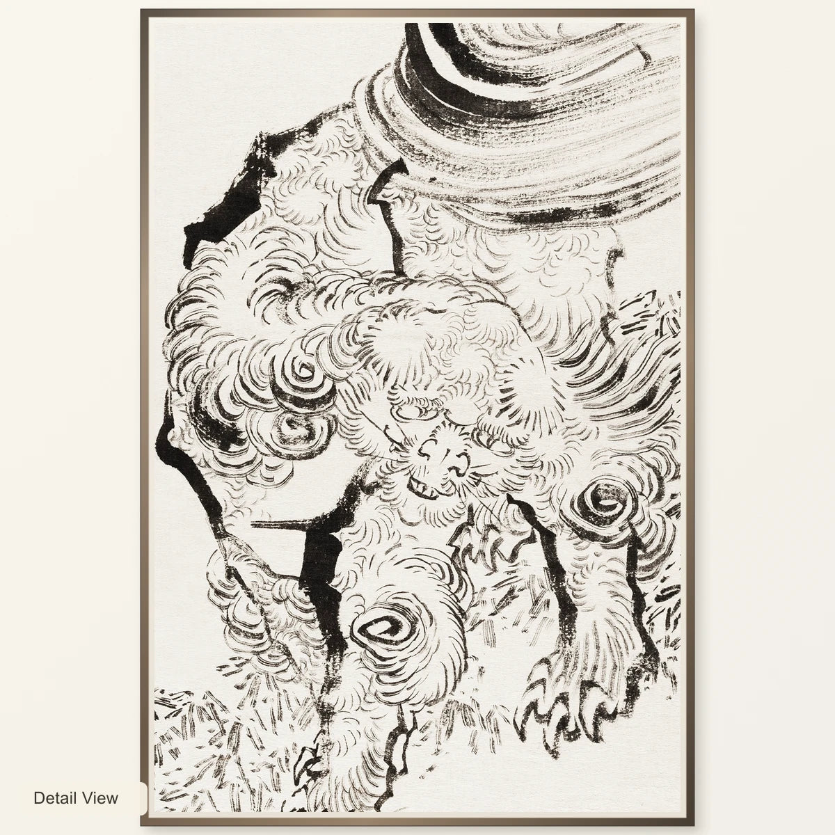 Hokusai’s Japanese Tiger — Japanese Ukiyo-e artwork detail view
