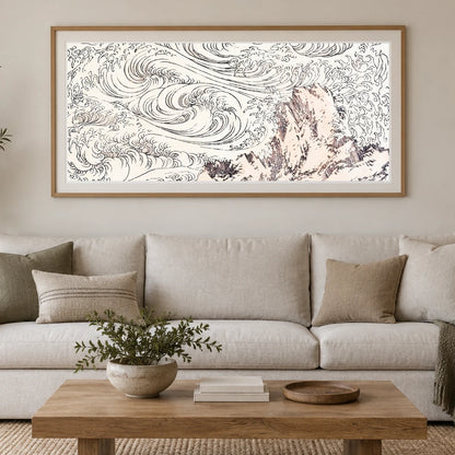 Hokusai’s Whirlpool At Awa (1817) Vintage Japanese Woodcut Print — Japanese Ukiyo-e japanese ukiyo-e print by SaamCrafts