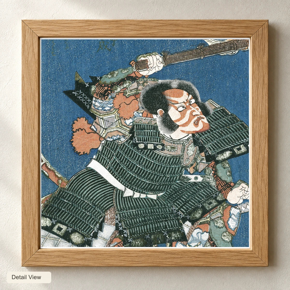 Ichikawa Danjuro Vii As I No Hayata (1820), Vintage Japanese Man Illustration By Utagawa Kunisada — Japanese Ukiyo-e artwork detail view