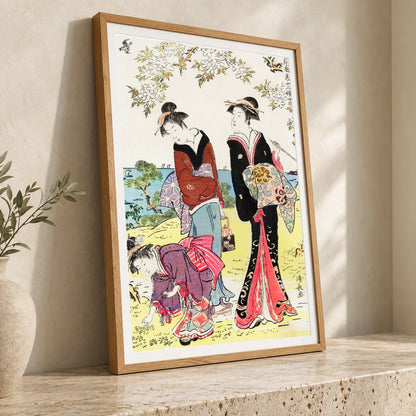 Japanese Women (1783) Vintage Woodblock Print By Torii Kiyonaga — Japanese Ukiyo-e japanese ukiyo-e print by SaamCrafts