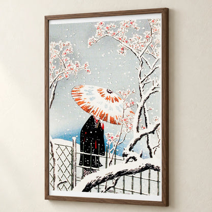 Plum Tree In Snow Print In High Resolution By Hiroaki Takahashi — Japanese Ukiyo-e japanese ukiyo-e print by SaamCrafts