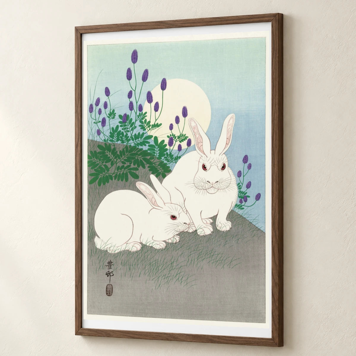 Rabbits At Full Moon (1920 1930) By Ohara Koson — Japanese Ukiyo-e japanese ukiyo-e print by SaamCrafts