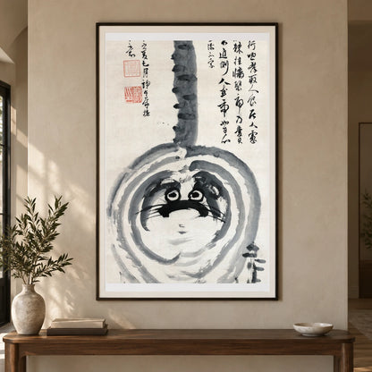 Tiger (1888) By Iwao — Japanese Ukiyo-e shown in a styled interior