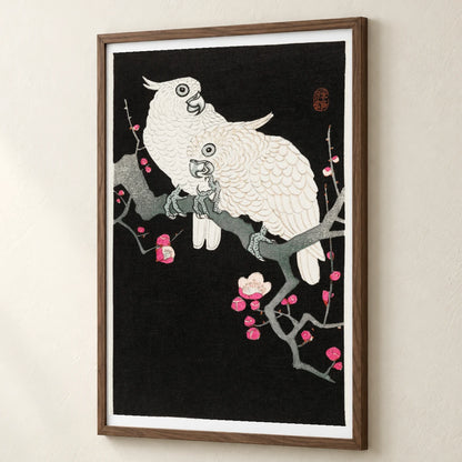 Two Cockatoo And Plum Blossom (1925 1936) By Ohara Koson — Japanese Ukiyo-e japanese ukiyo-e print by SaamCrafts
